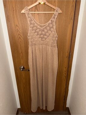 Aerie Sleeveless Crochet Maxi Dress Size XL